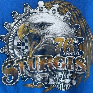 Harley Davidson 76th annual Sturgis Black Hills Rally Hill City 2016  T shirt L